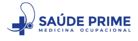 Logomarca da clínica Saúde Prime Medicina Ocupacional exibida no cabeçalho do site