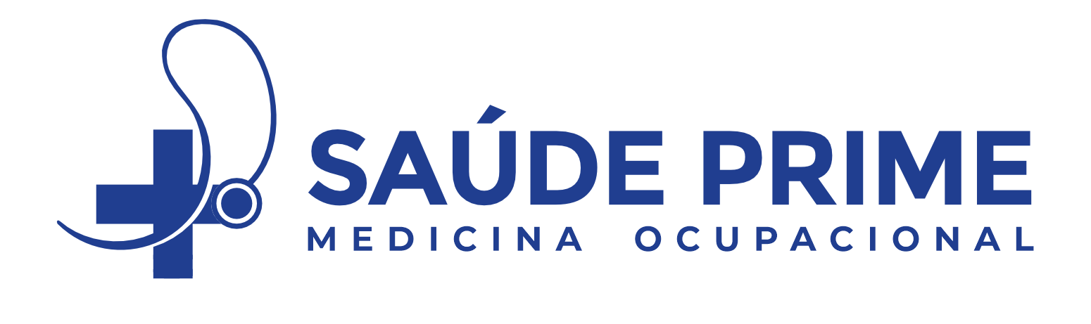 Logomarca da clínica Saúde Prime Medicina Ocupacional exibida no cabeçalho do site